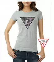 tee shirt mujer guess short sleeve genereux cotton 2013 france sm network silver